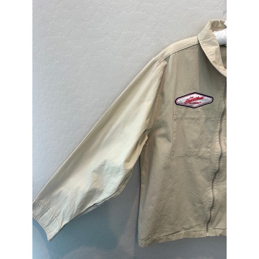 GM Camaro IROC-Z Racing Zip Work Jacket Beige Cotton Chevrolet | Small - Picture 4 of 10